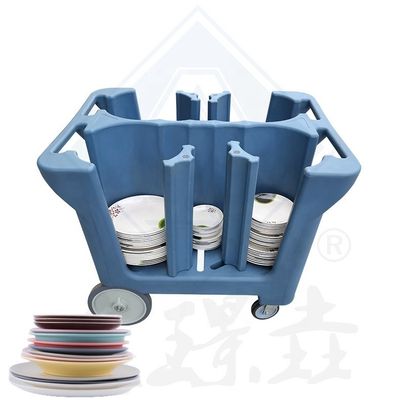 レストランの効率化と組織化のためのカスタマイズされたカラー皿収集トロッキー