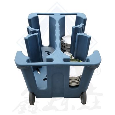 レストランの効率化と組織化のためのカスタマイズされたカラー皿収集トロッキー