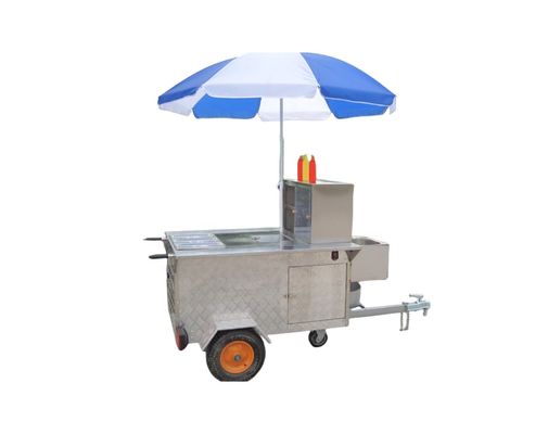 屋外用ストリートフード販売カート ヌードルやホットドッグの食用用食品サービストレーラーカート
