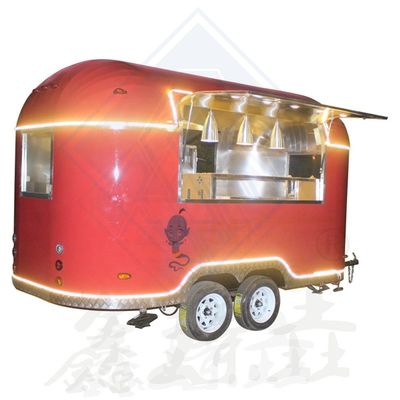 レストラン 販売 BBQ グリルとフライヤー付き 食品トラック 移動型カート 長寿命