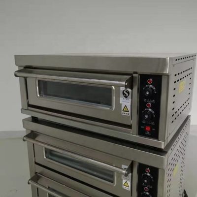 0.1kw 電動デッキオーブン パンのための 3 デッキ 12 トレイ ガスのパン屋 タイム制御のオーブン