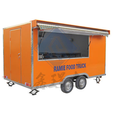 長寿命 4.5M スクエア 移動式 食品 トラック 双軸 3KW パワー