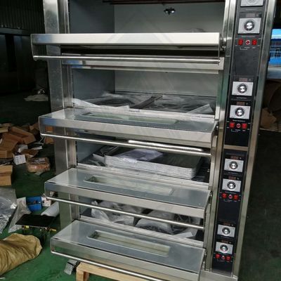 300KG出力 パンパンガス 3デッキ 9トレイ 工業パンの生産のためのオーブン