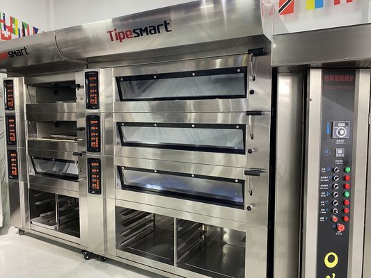 300KG出力 パンパンガス 3デッキ 9トレイ 工業パンの生産のためのオーブン