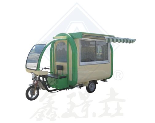 ガソリンフードトラック グリルとフライヤー付き 三輪バイク 食品サービス トレーラーカート