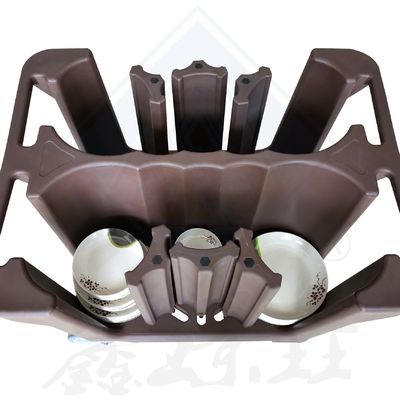 モダンなデザインのフードカート 切断皿と調整可能なプラスチックプレートトロッリーカート