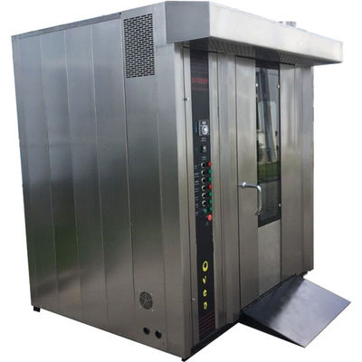 二重トロッリーディーゼルラックオーブン 34 トレイのローータリーラックコンベクションオーブン 380v電圧