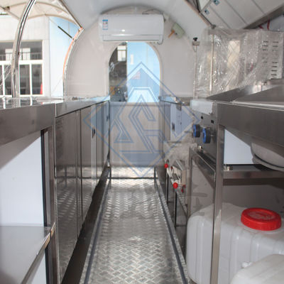 屋外ストリートフードカート 500CM キャノピー モバイル丸型 ダブルアクセルフードトラック