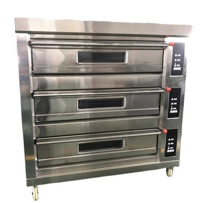 上海でケーキとクッキーを焼く商用ステンレス鋼ガスピザオーブン