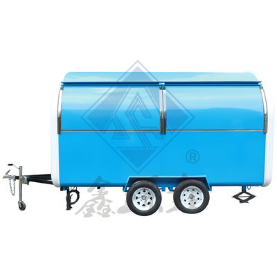 6M シングル/ダブルアクセルでカスタマイズされた産業用丸型四角型移動食品トラック