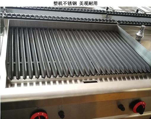 商用ガス 溶岩石のグリル キャビネットとスライバーの防火装置
