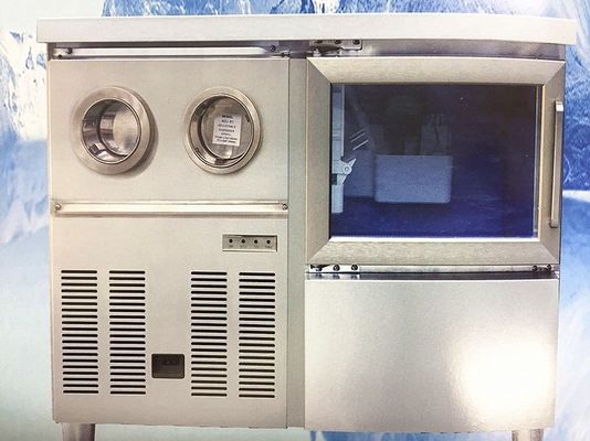 商用 140P 63kg/日 500KGの氷の貯蔵容量を持つ氷のキューブを作る機械
