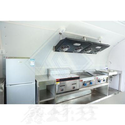 カフェと食品のためのカスタマイズされた産業用丸型移動食品トラック