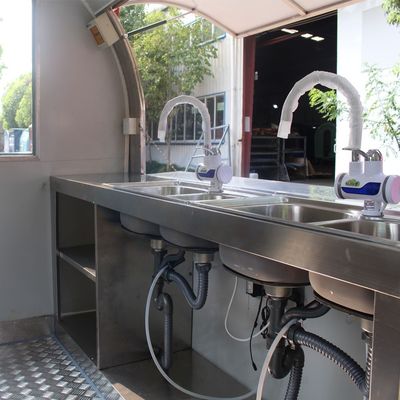 2.8M ダブルアクセル モバイル カスタマイズされた産業用丸型 キャノピーコーヒーフードトラック