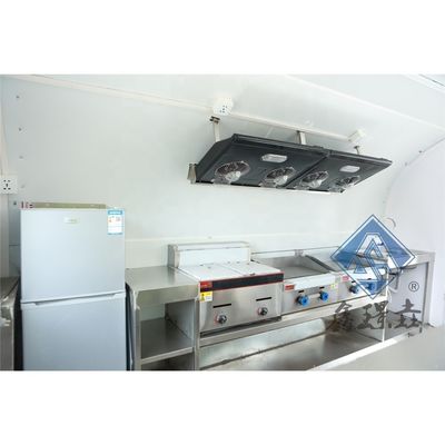 多機能食品カート フルキッチンとエアストリームキッチン付きのファーストフードトラック