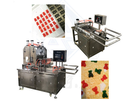 1.5KW チョコレート・トーフィー・ロリポップ ゴム・ベア・マシン 50kg/h 工業菓子製造
