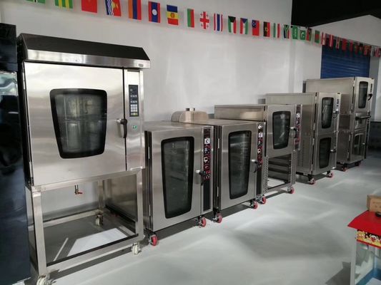 パン屋の設備 パン 8トレイ ガスコンベクションオーブン 商業用電気パンオーブン