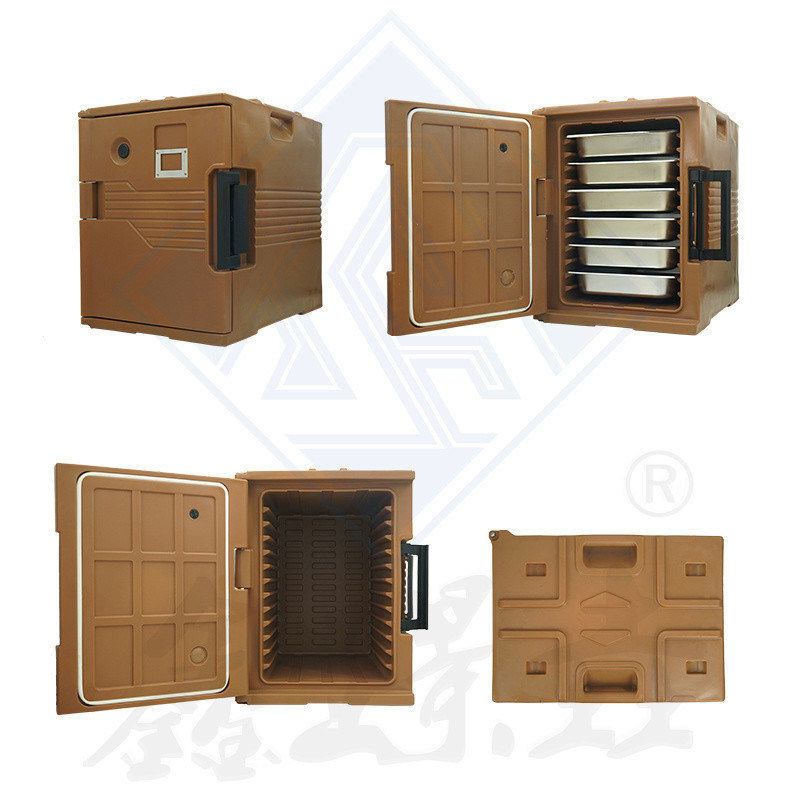 S90 製 小型車輪 底に設置された隔熱箱で 冷凍食品の輸送が容易になりました