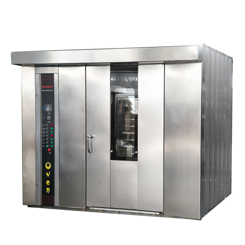 二重トロッリーディーゼルラックオーブン 34 トレイのローータリーラックコンベクションオーブン 380v電圧
