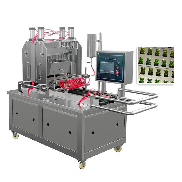 上海で1.5KWのパワーを持つジェラチンベースのダブルカラーゴミベアキャンディメーカー