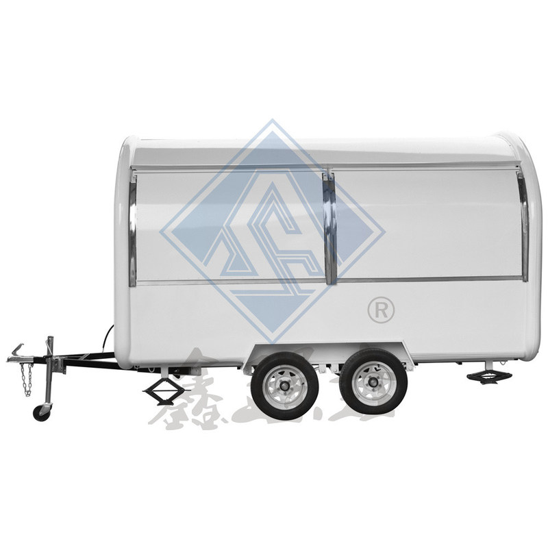 オーダーメイド 産業用 丸型 モバイル ホットドッグ カフェ フード トラック 3.5M ダブルアクセル