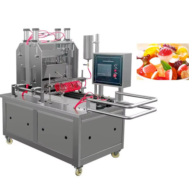 1.5KW チョコレート・トーフィー・ロリポップ ゴム・ベア・マシン 50kg/h 工業菓子製造